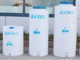 AKRO Dikey Silindirik Polietilen Su Deposu