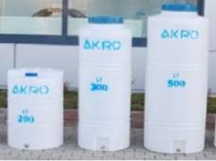 AKRO Dikey Silindirik Polietilen Su Deposu