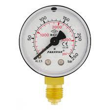 PAKKENS Alttan Bağlantılı Ø50mm Manometreler KL2,5 -Metal Gövde