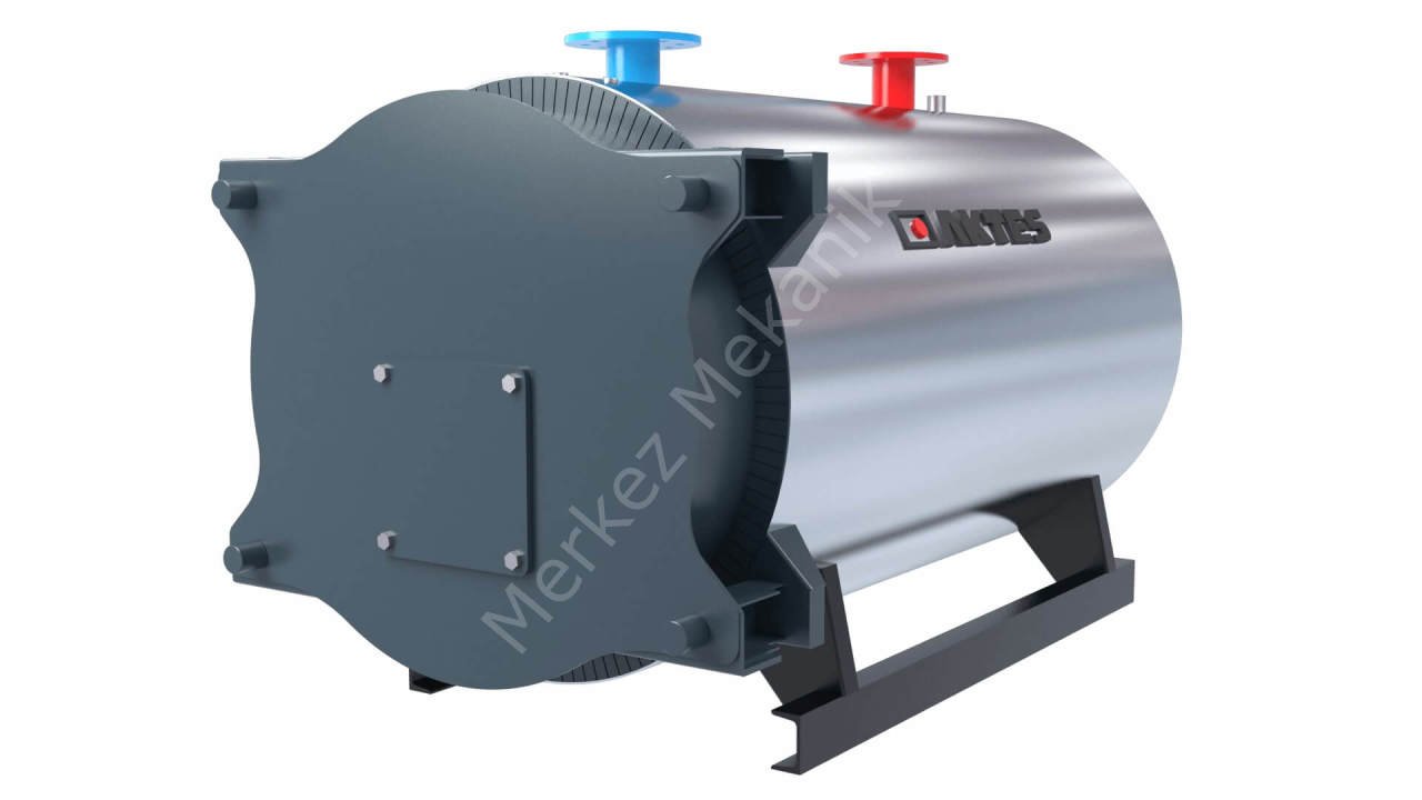 Aktes SSA Serisi-3 Geçişli Silindirik Tip Sıvı ve Gaz Yakıtlı Çelik Kazan